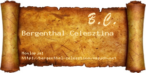 Bergenthal Celesztina névjegykártya